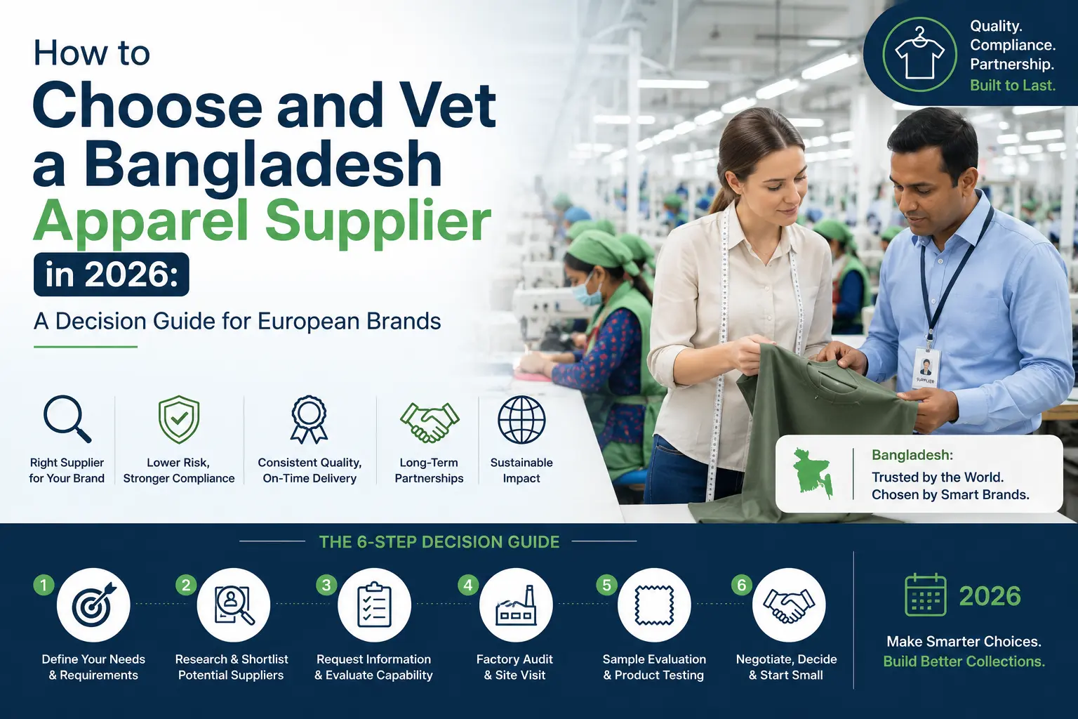 how to choose and vet a Bangladesh apparel supplier 2026 European brands