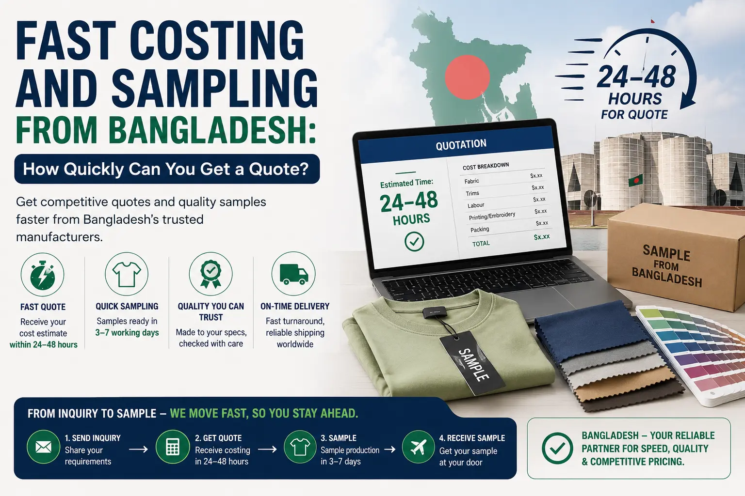 Fast Costing & Sampling from Bangladesh : 2026 Buyer Guide