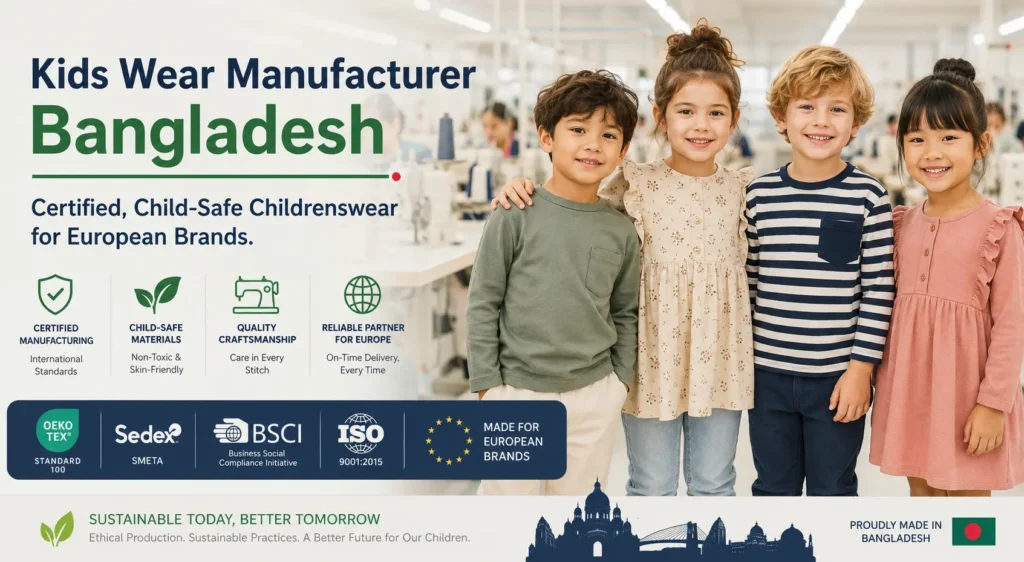 certified kids wear manufacturer bangladesh childrenswear range for european brands